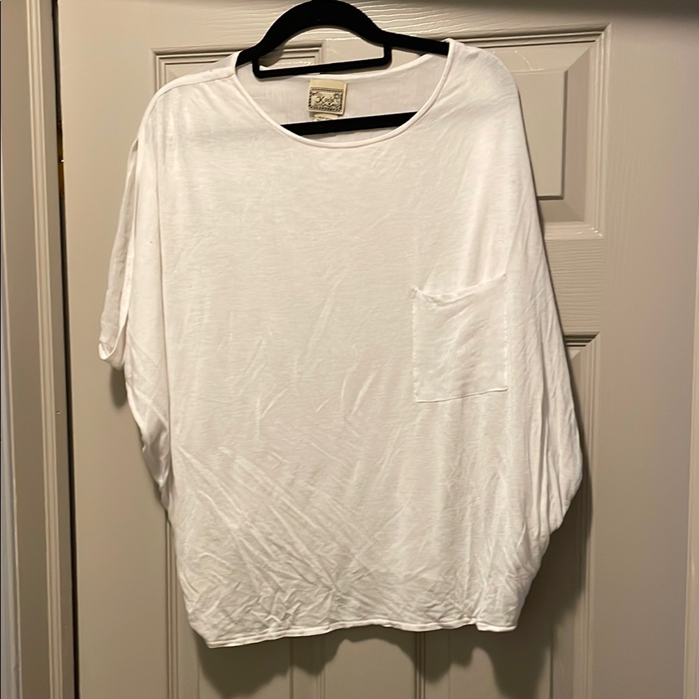 Ash White Textured Top